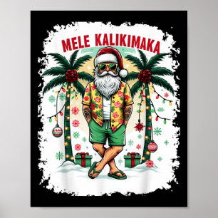 Hawaiian Christmas In July Mele Kalikimaka Hawaii Poster