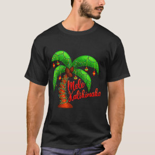 Hawaiian Christmas Mele Kalikimaka Coconut Tree T-Shirt