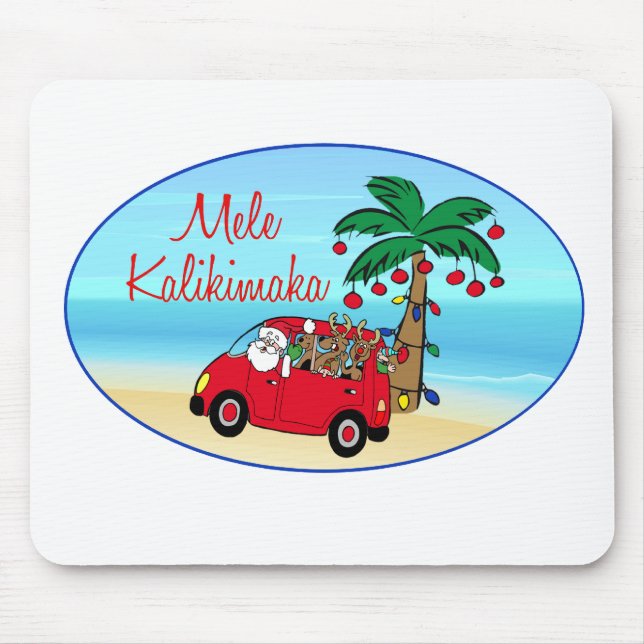 Hawaiian Christmas Mouse Pad (Front)