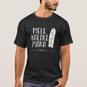 Hawaiian Christmas Shirt Mele Kalikimaka Surfboard