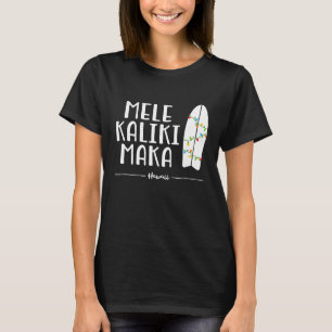 Hawaiian Christmas Shirt Mele Kalikimaka Surfboard