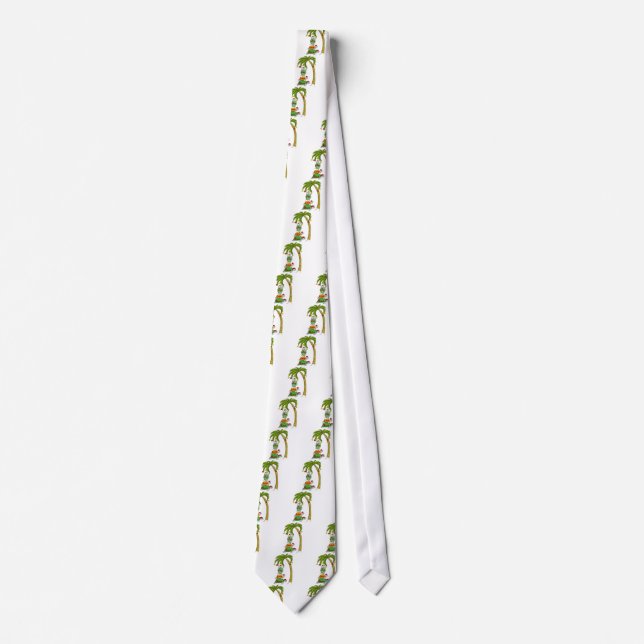 Hawaiian Christmas Turtle Santas Neck Tie (Front)