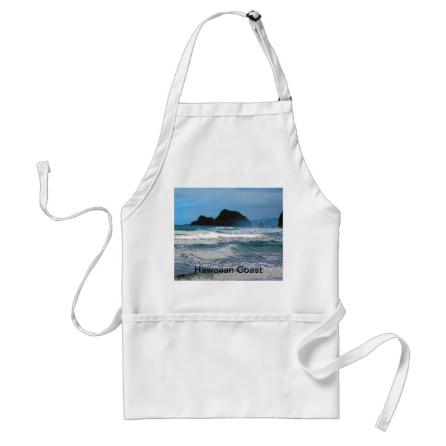 Hawaiian Coast Blue Sky Adult Apron (Front)