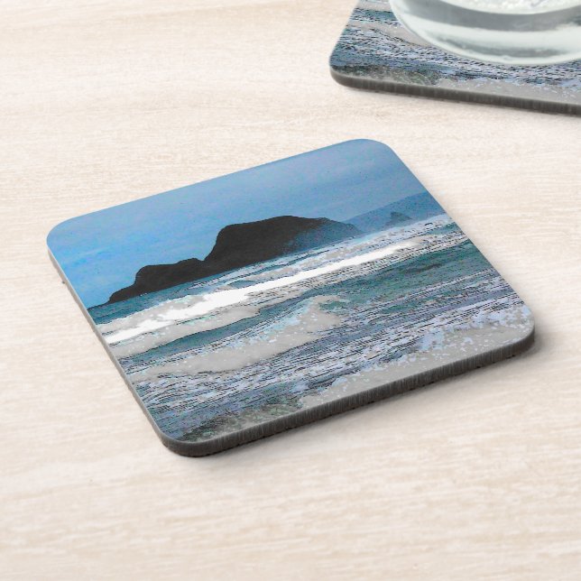 Hawaiian Coast Blue Sky Drink Coaster (Left Side)