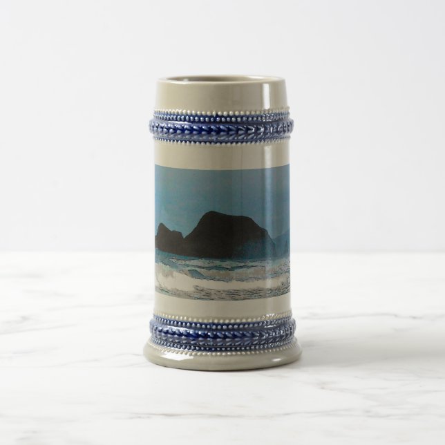 Hawaiian Coastal Island Ocean Tropical Paradise Beer Stein (Center)