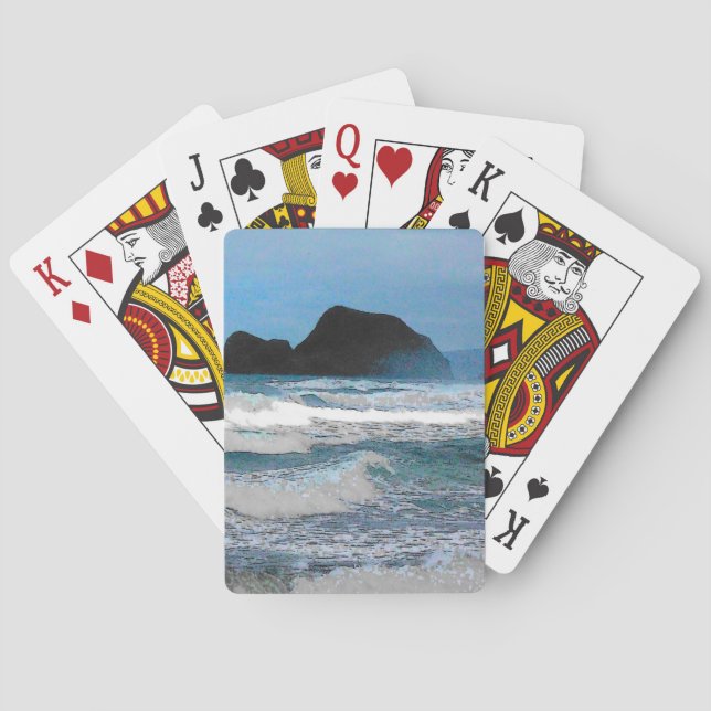 Hawaiian Coastal Island Ocean Tropical Paradise Poker Cards (Back)