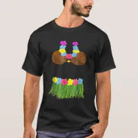 Hawaiian Coconut Shell Bra Funny Halloween Party T-Shirt
