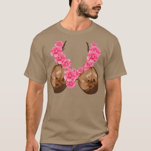 Hawaiian Coconut BraCool Halloween Flowery  T_Shirt