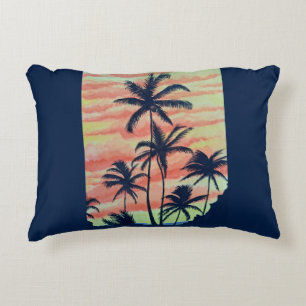 Hawaiian Coconut Palms Accent Pillow