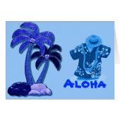 Hawaiian Coconut trees card (Front Horizontal)