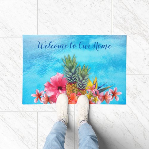 Hawaiian Collection Welcome to our Home Doormat