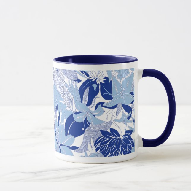 Hawaiian "Contour Hawaii" Blue Mug (Right)