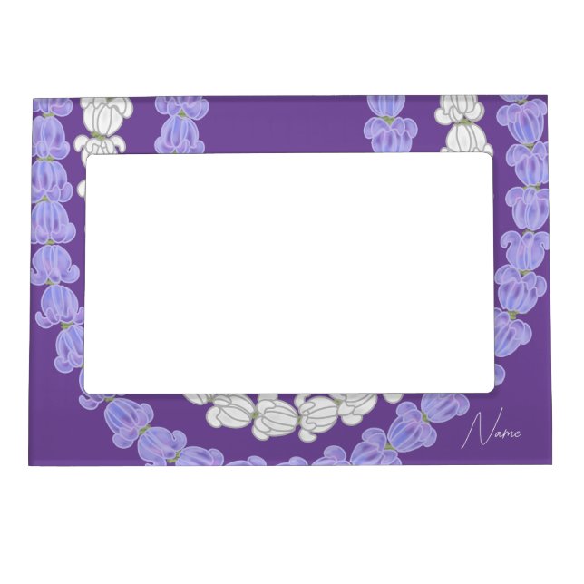 Hawaiian crown flower lei magnetic frame (Front)