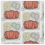 Hawaiian Cuisine Plate Lunch Rice Macaroni Salad Fabric