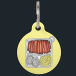 Hawaiian Cuisine Plate Lunch Rice Macaroni Salad Pet ID Tag<br><div class="desc">Design features an original marker illustration of a plate lunch, a traditional Hawaiian dish consisting of rice, macaroni salad, and an entree such as teriyaki beef or chicken katsu. Ideal for anyone who loves Hawaii, or is a fan of Hawaiian cuisine. This foodie design is also available on other products....</div>