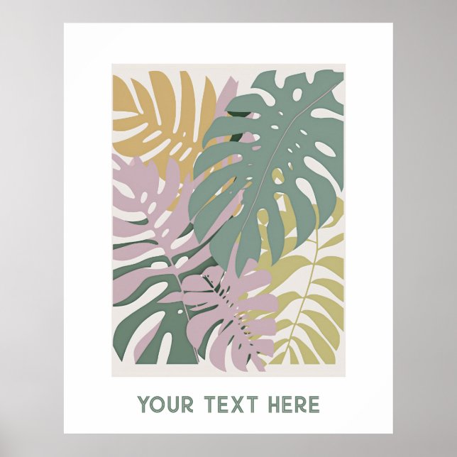 Hawaiian decor monstera leaves | Customizable  (Front)