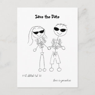 Hawaiian Destination Wedding Save the Date Announcement Postcard