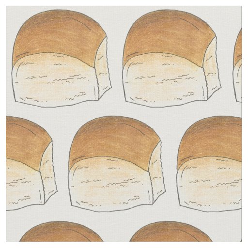 Hawaiian Dinner Bread Rolls Bakery Bun in the Oven Fabric