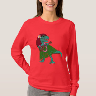 Hawaiian Dinosaur Ukulele T-Shirt