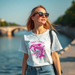 Hawaiian Dolphin Flippin’ Fabulous Pink T-Shirt