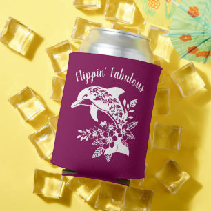 Hawaiian Dolphin Flippin' Fabulous Wine Color Can Cooler