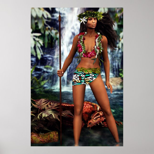 Hawaiian Dragon Goddess Poster (Front)