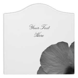 Hawaiian Dreams in Black and White Door Sign