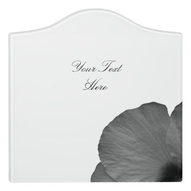 Hawaiian Dreams in Black and White Door Sign (Large Crest Front)
