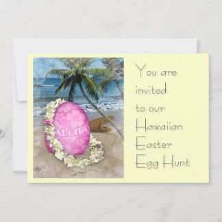 Hawaiian Easter Egg Hunt Invitation