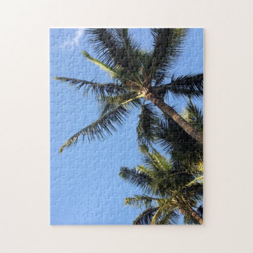 Hawaiian Exotic Beach Palm Trees Jigsaw Puzzle