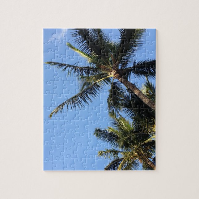 Hawaiian Exotic Beach Palm Trees Jigsaw Puzzle (Vertical)