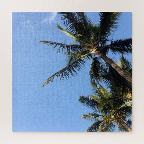 Hawaiian Exotic Beach Palm Trees Jigsaw Puzzle