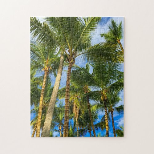 Hawaiian Exotic Beach Palm Trees  Sky Jigsaw Puzzle