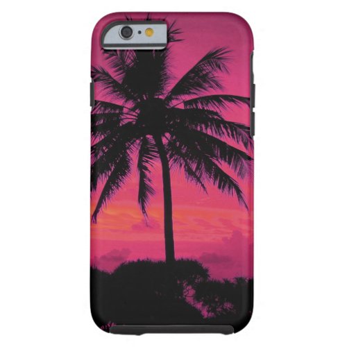Hawaiian Exotic Palm Tree Silhouette Tough iPhone 6 Case