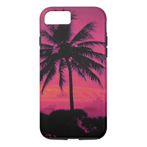 Hawaiian Exotic Palm Tree Silhouette iPhone 87 Case