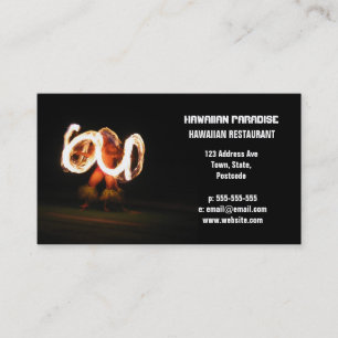 Hawaiian Fire Dance Business Card
