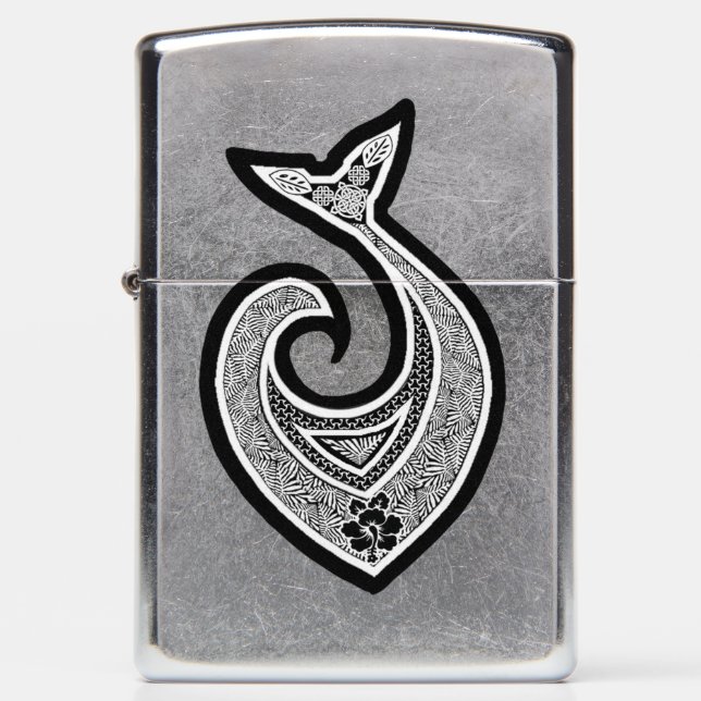Hawaiian Fish Hook  Zippo Lighter (Front)