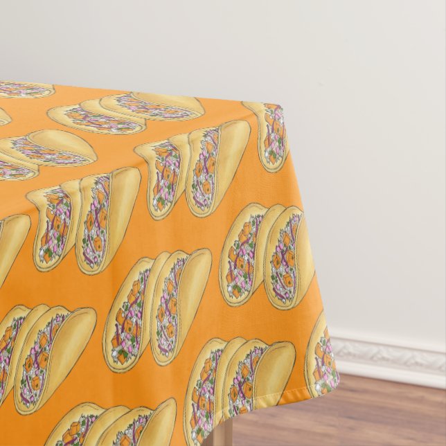 Hawaiian Fish Tacos Summer Cookout Picnic Party Tablecloth (In Situ)