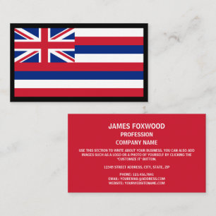 Hawaiian Flag, Flag of Hawaii Business Card