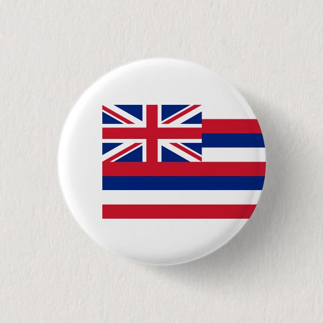 Hawaiian Flag, Flag of Hawaii Button (Front)