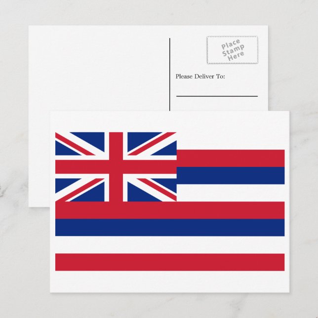 Hawaiian Flag, Flag of Hawaii Postcard (Front/Back)