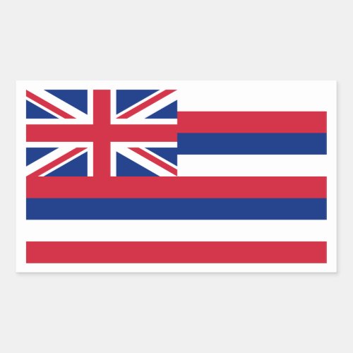 Hawaiian Flag Flag of Hawaii Rectangular Sticker
