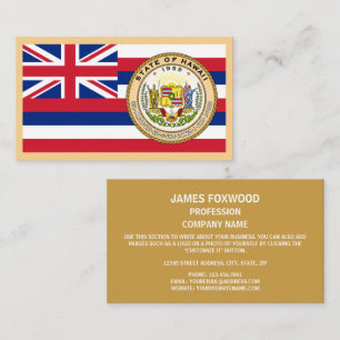 Hawaiian Flag & Seal, Flag of Hawaii Business Card