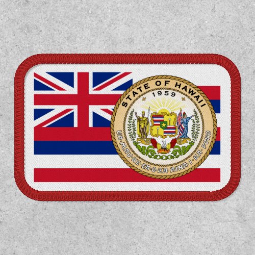 Hawaiian Flag  Seal Flag of Hawaii Patch