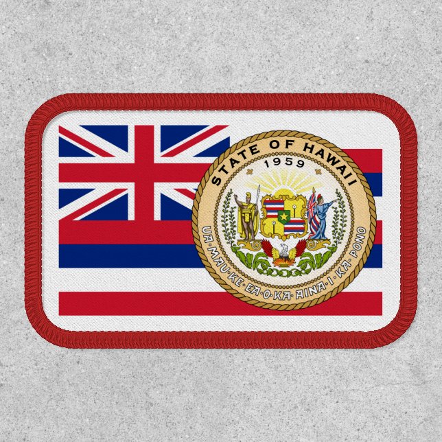 Hawaiian Flag & Seal, Flag of Hawaii Patch (Front)