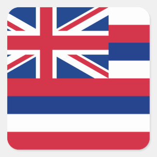 Hawaiian Flag Square Sticker