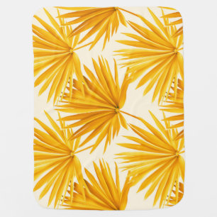 Hawaiian Flair: Colorful Palm Leaves Baby Blanket