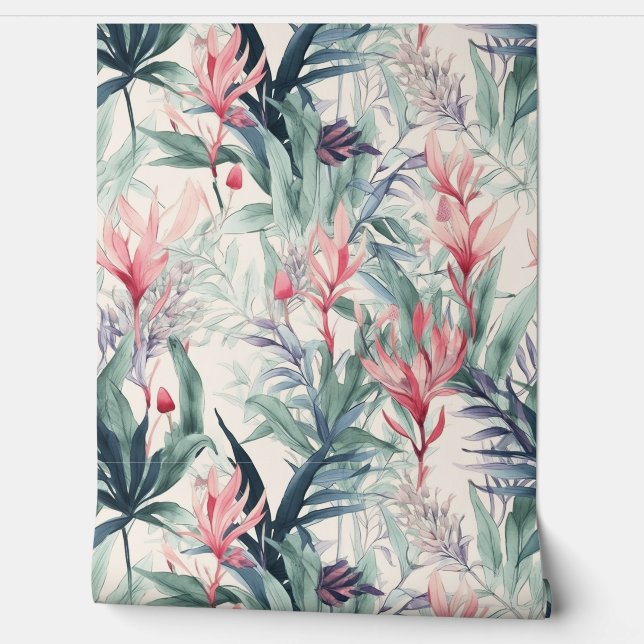 Hawaiian Flame Lily Wallpaper (Unrolling)