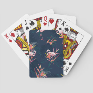 Hawaiian Flamingo: Tropical Vintage Artwork Poker Cards