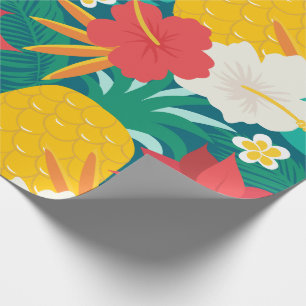 Hawaiian Floral Christmas Wrapping Paper